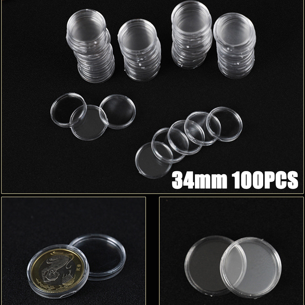 Collectors Coins Jewelry & Watches Of Smithtown Reviews - 100 Clear Plastic Coin Capsule Holders