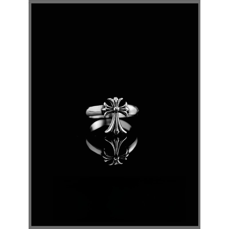 Titanium Steel Ring - Retro Cross Flower Titanium Steel Non-fading