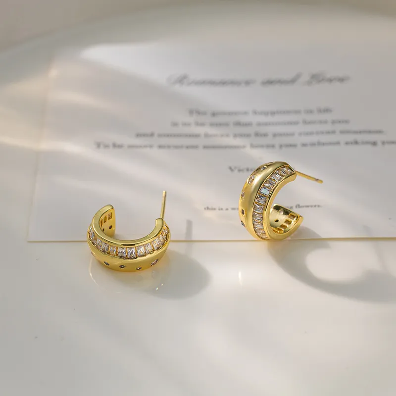 Pearl Stud Earrings - 2026 Real Gold Electroplated Stud Earrings