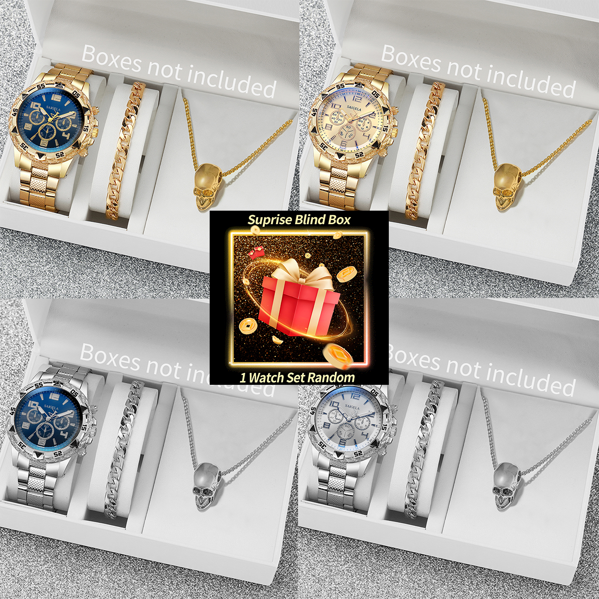 Jewelry And Watches Box - Surprise Mystery Watch Set Blind Box-3PCS/Set