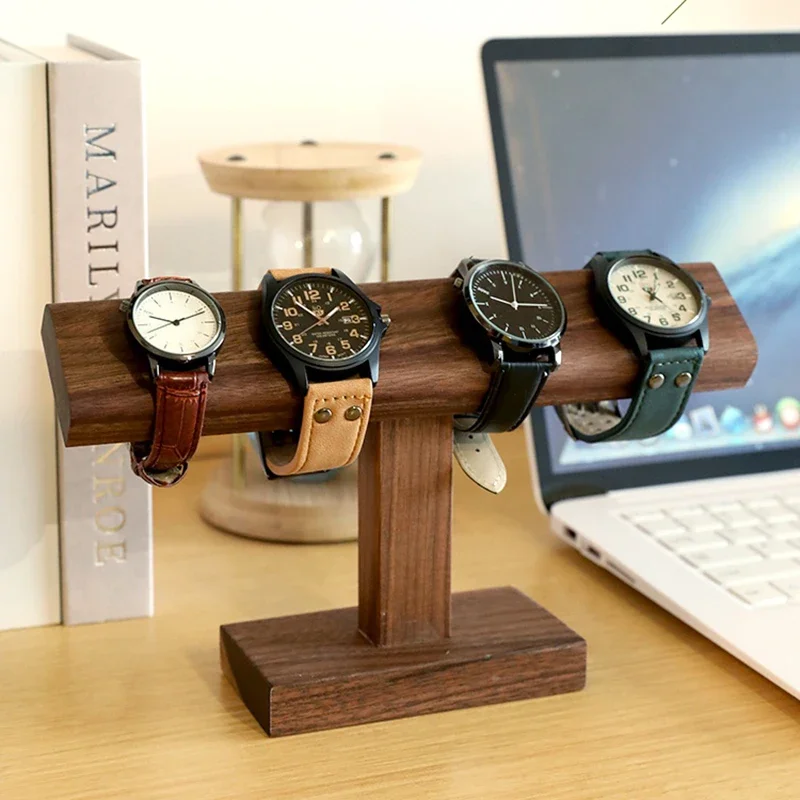 Watches Jewelry Holder - Wooden New T-Bar Vintage Walnut Bracelet