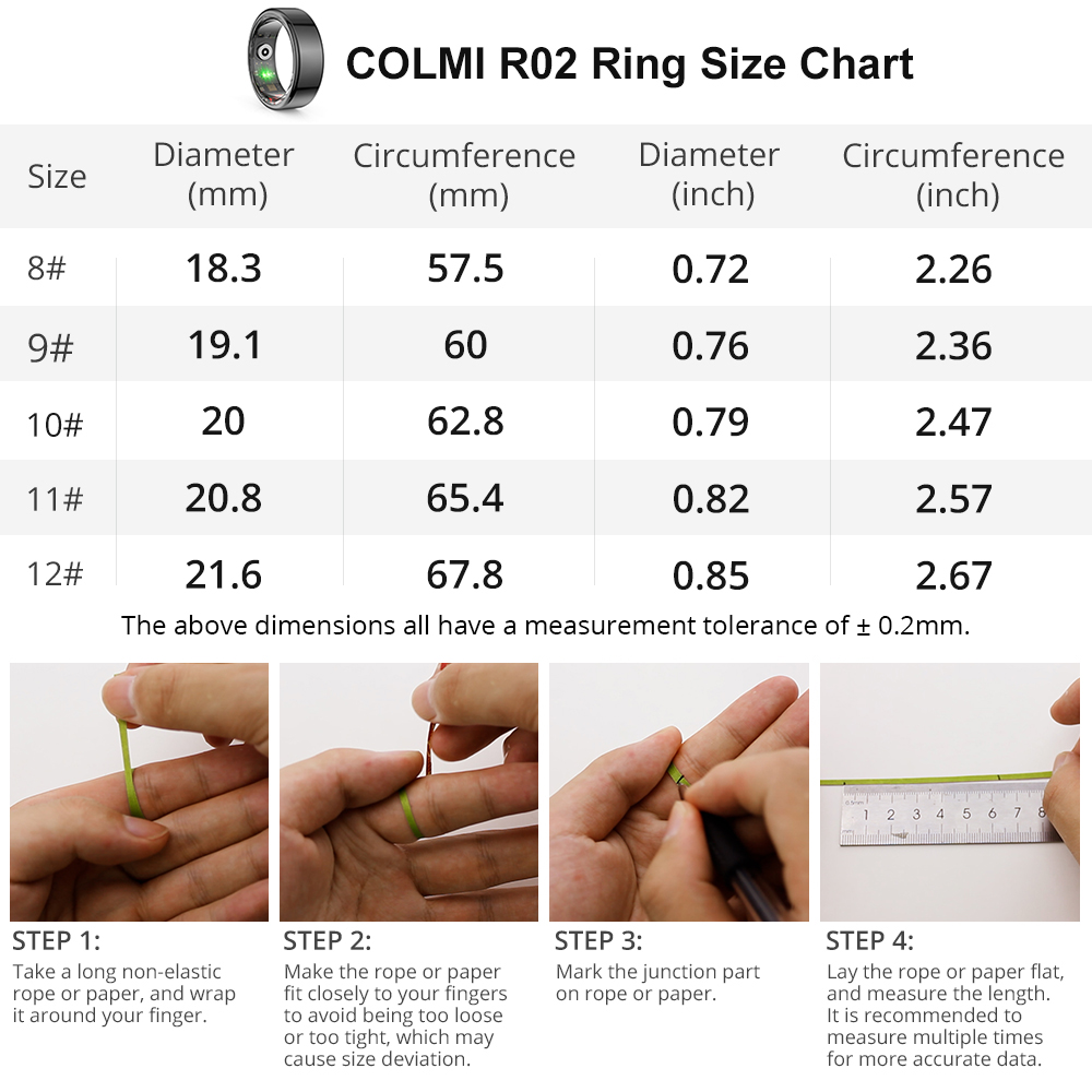 [2024 ] COLMI R02 Smart Ring M - Titanium Steel Ring ulasan dan harga