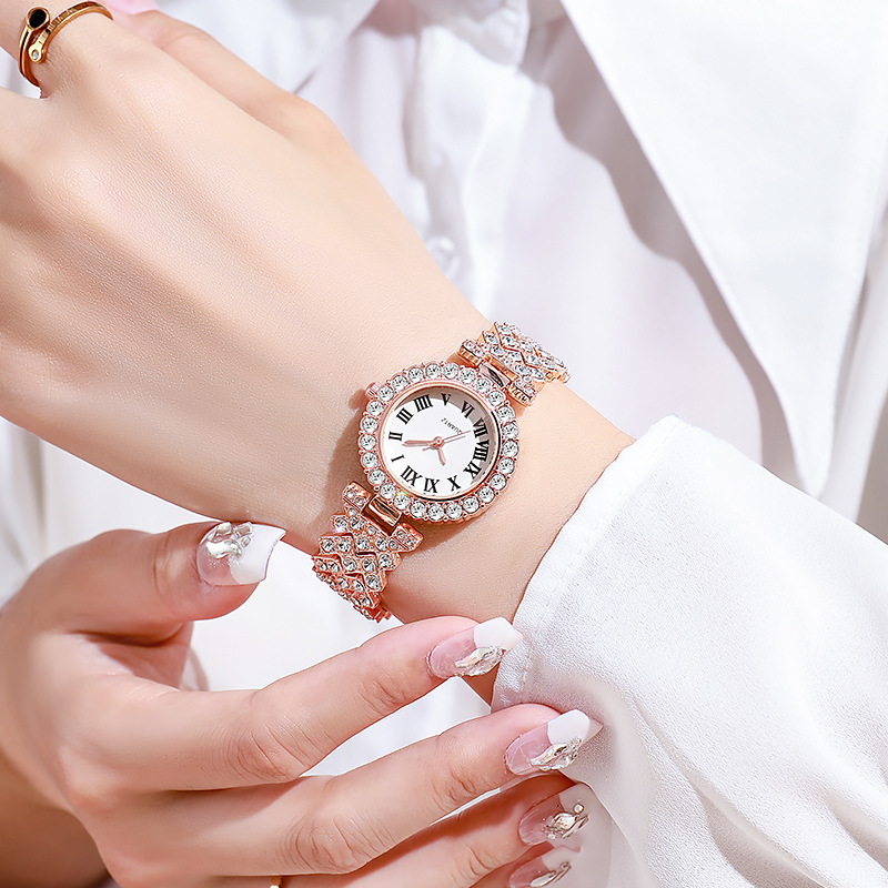 5PCS Luxury Rhinestone Women's - Jewelry Box Watches Bracelets ulasan dan harga