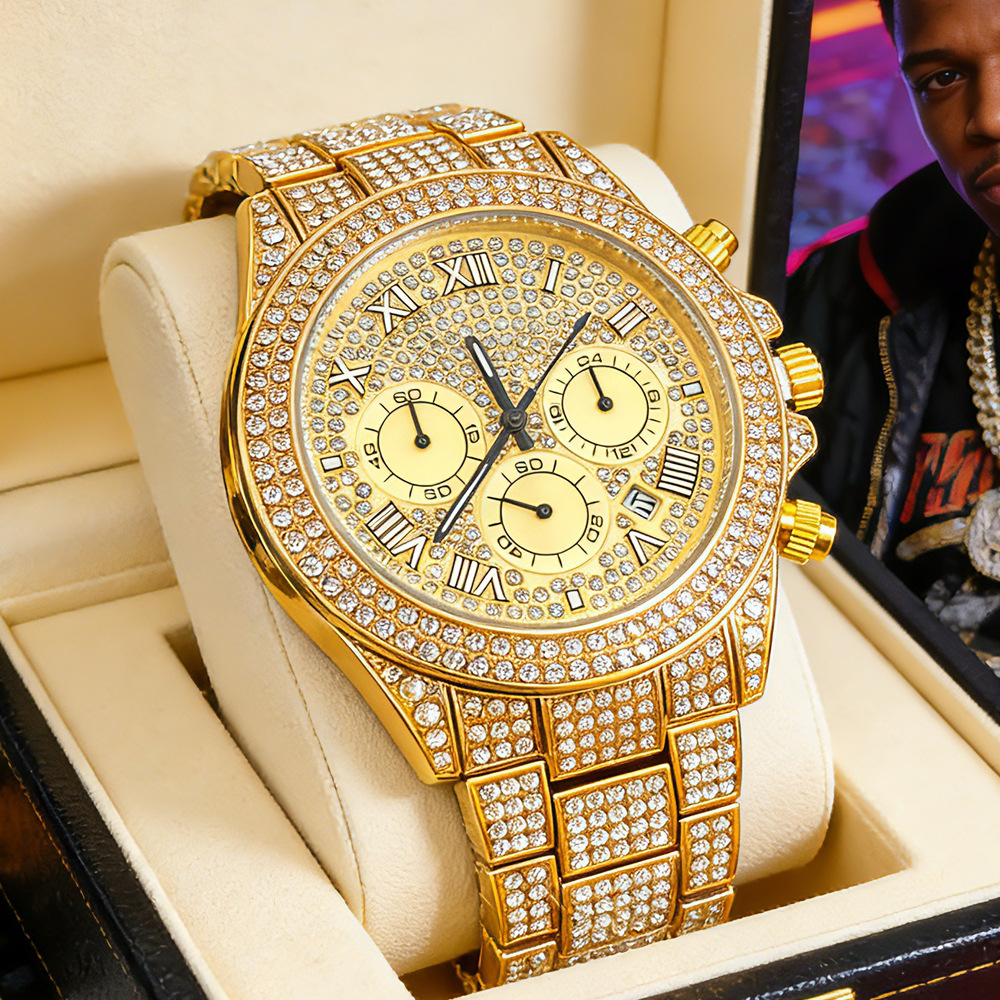 NO Logo Silver Gold Full Diamo - Jewelry Watches Brands ulasan dan harga