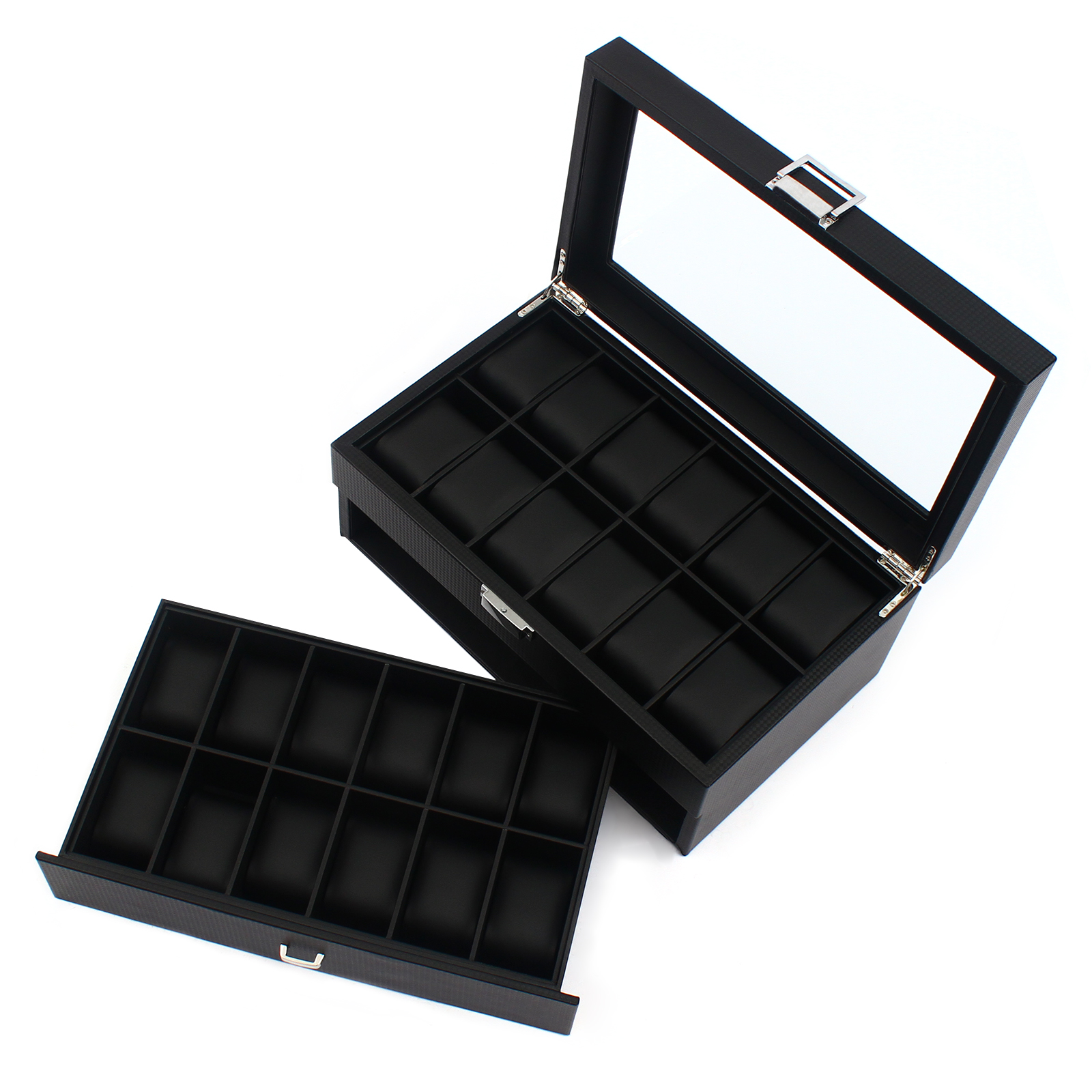 24 Slot Watch Storage Box Disp - Jewelry And Watches Box ulasan dan harga