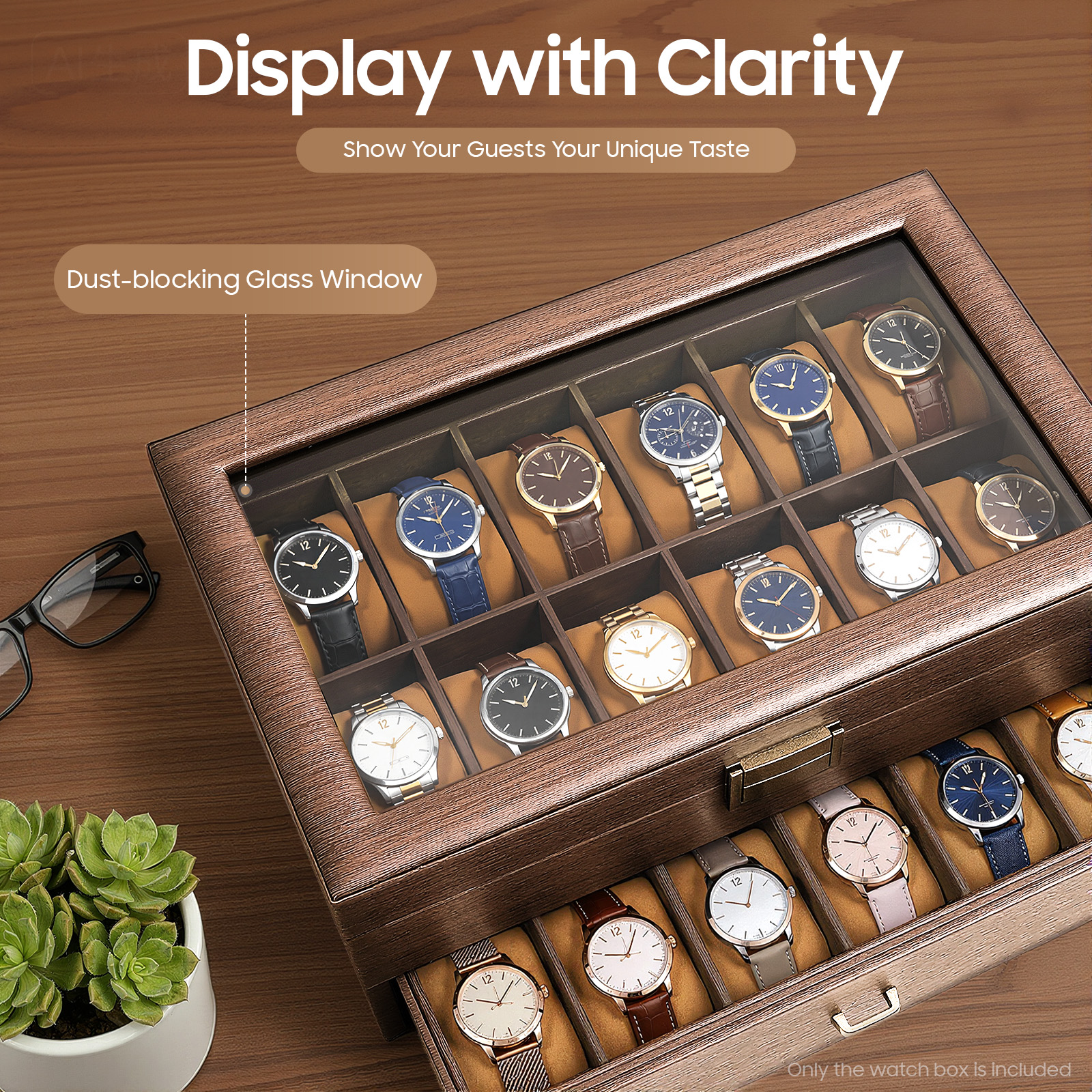 Mens Watch Box 24 Slots Watch  - Jewelry Store Mens Watches ulasan dan harga