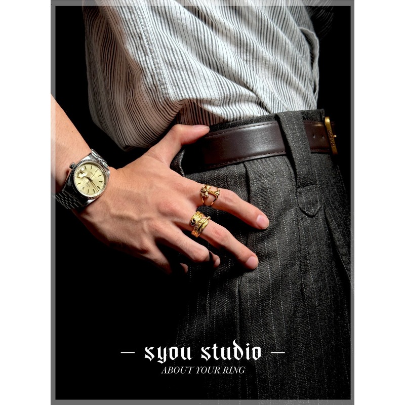 Retro Hollow Cross Flower Tita - Titanium Steel Ring ulasan dan harga