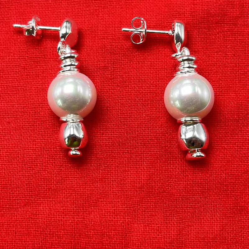 Jewelry Handmade Set 2026 Span - Pearl Stud Earrings ulasan dan harga