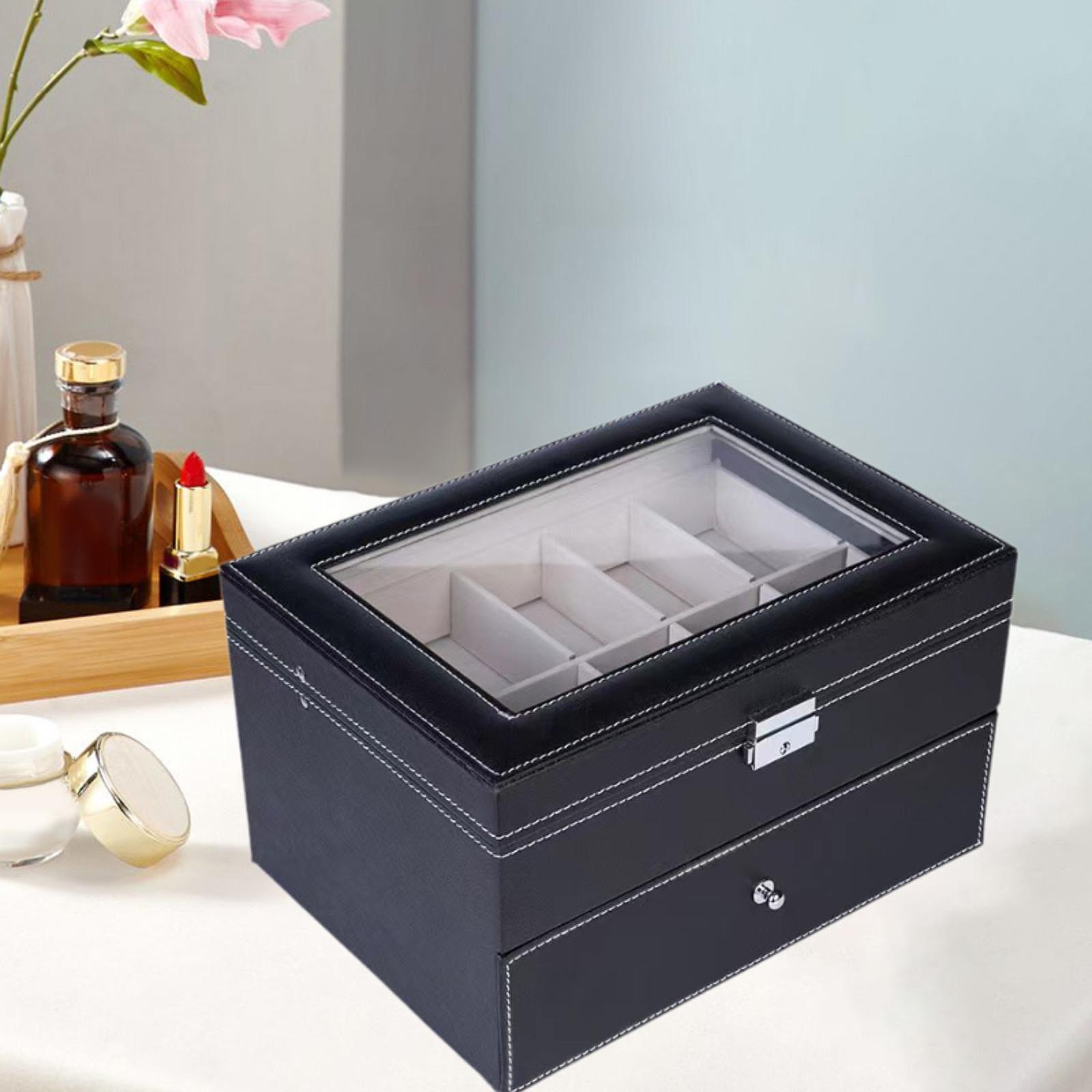 12 Slots PU Leather Watch Stor - Jewelry And Watches Box ulasan dan harga