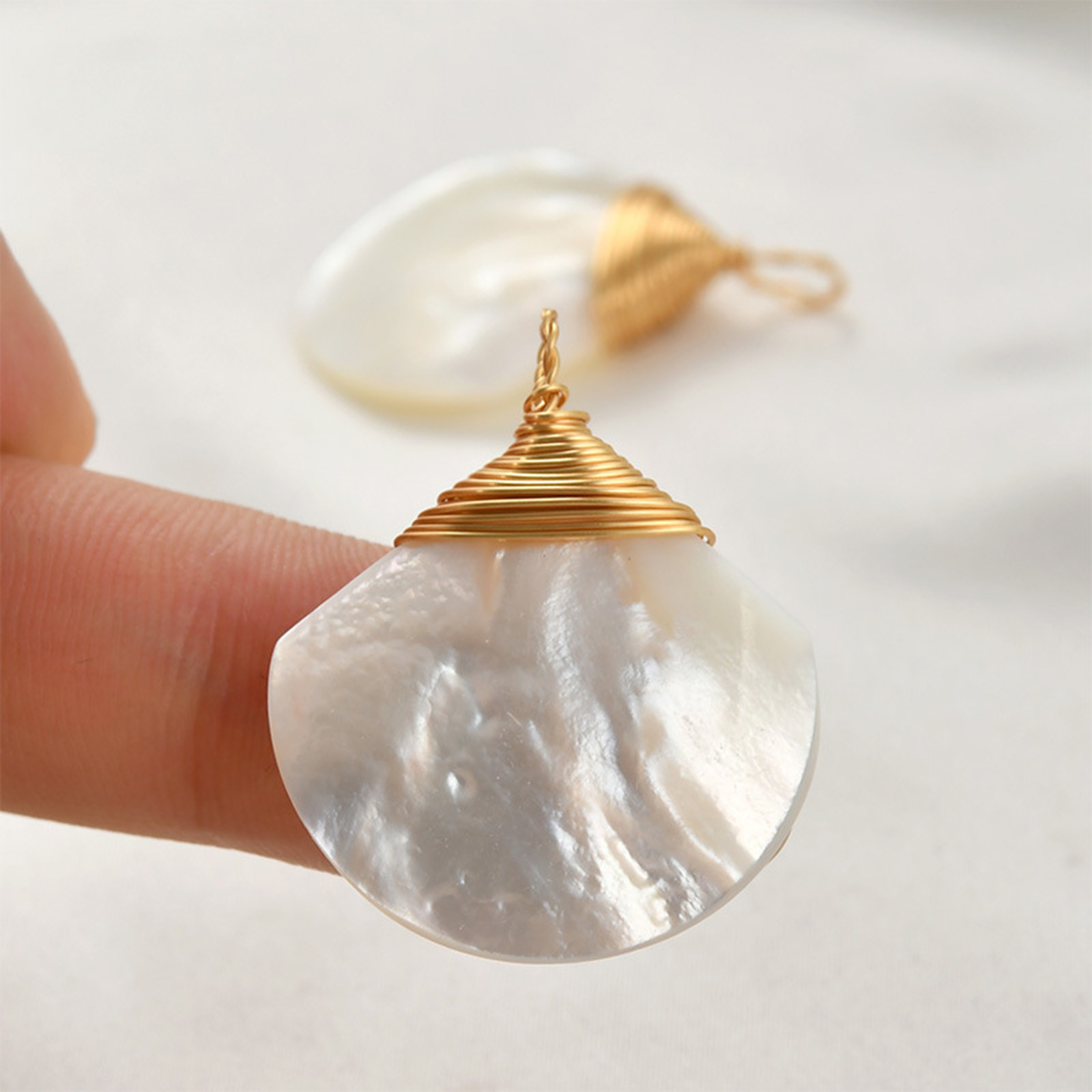 1pc Brass Charms Gold Color Wi - Pearl Stud Earrings ulasan dan harga