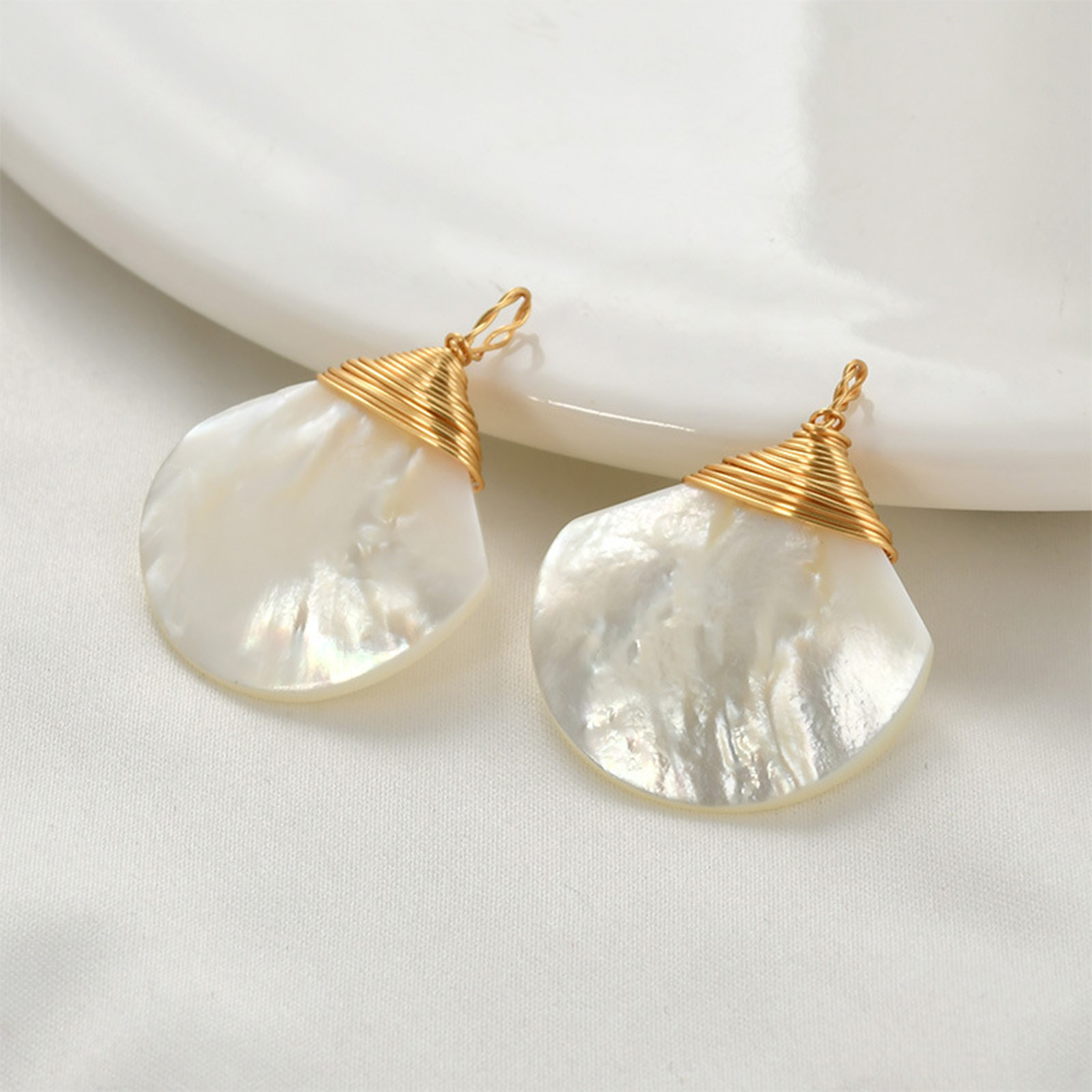1pc Brass Charms Gold Color Wi - Pearl Stud Earrings ulasan dan harga