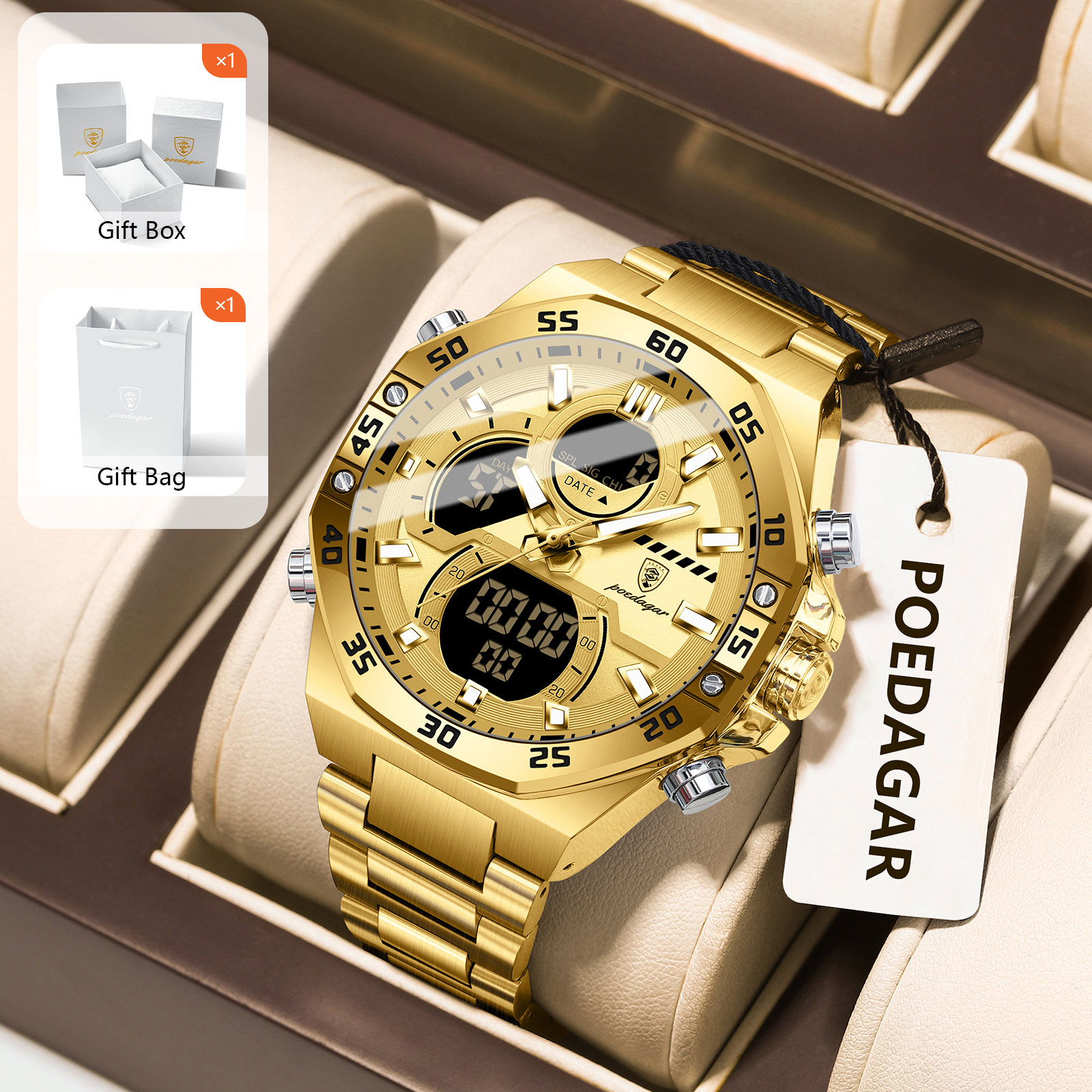 POEDAGAR Sport Men Watch LED W - Jewelry And Watches Box ulasan dan harga