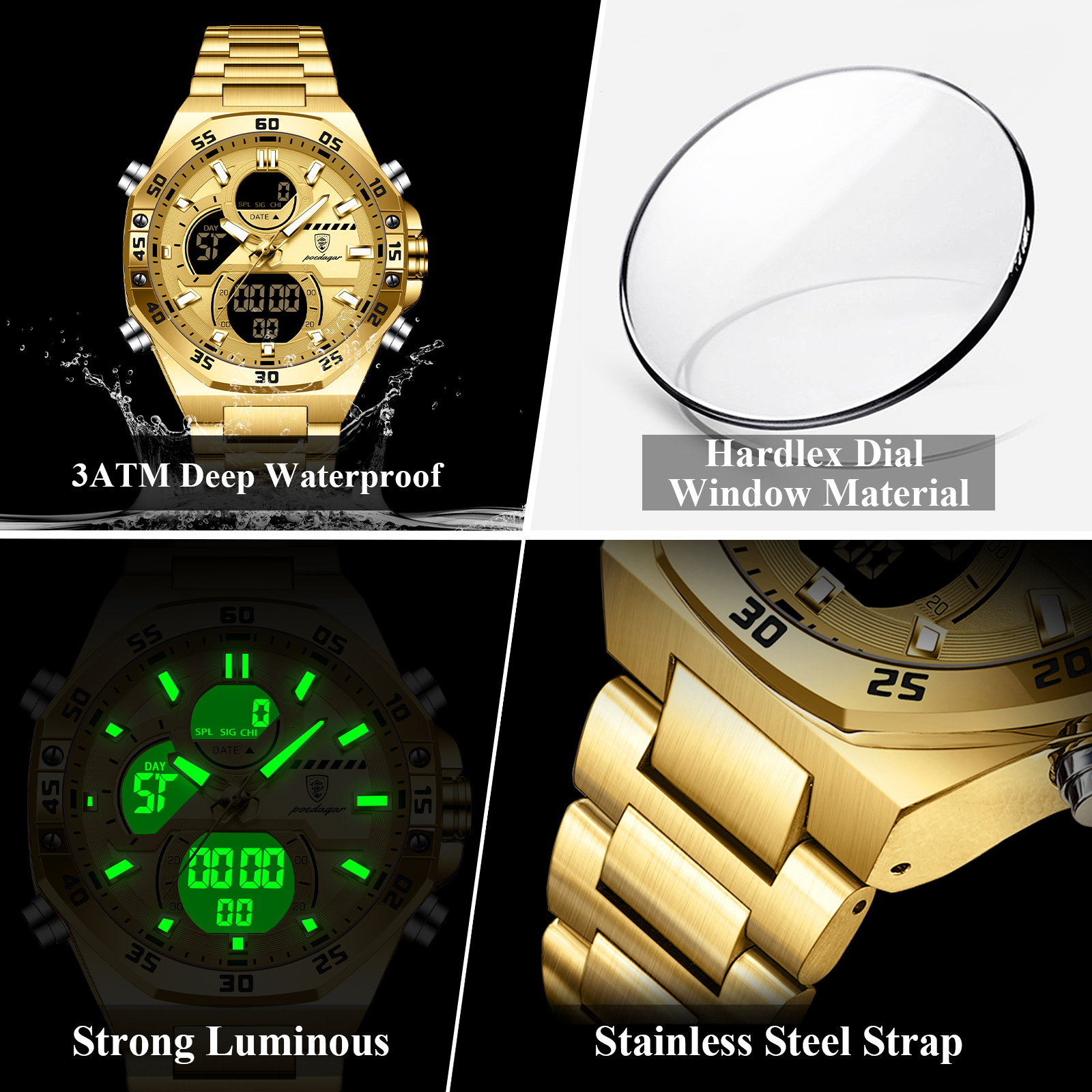 POEDAGAR Sport Men Watch LED W - Jewelry And Watches Box ulasan dan harga