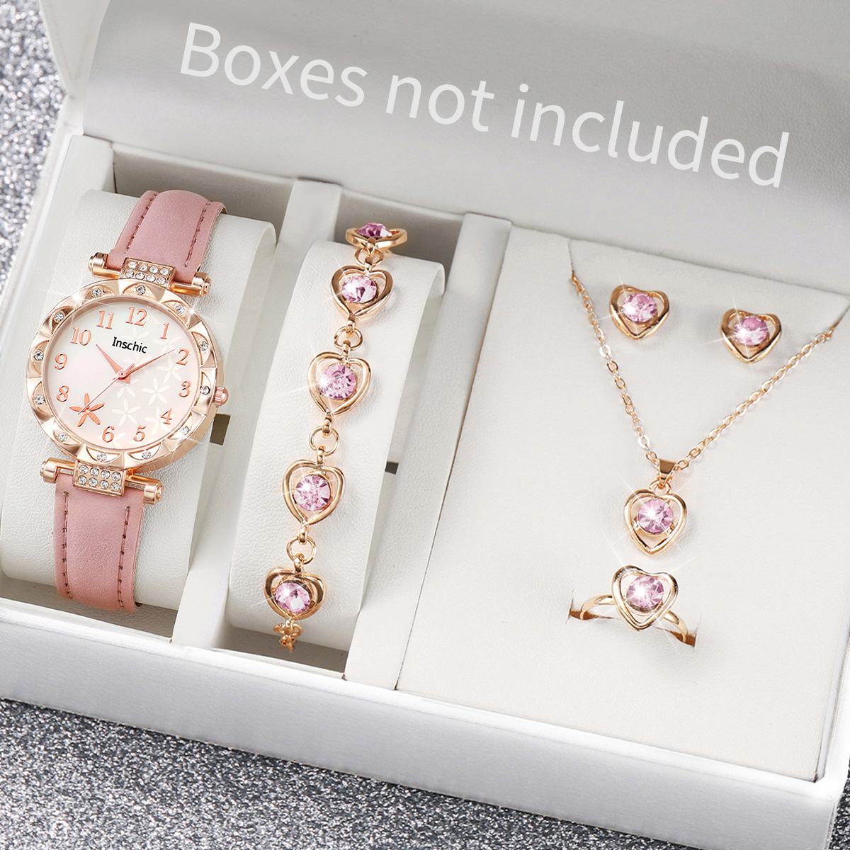5/6PCS Fashion Rhinestone Wome - Mystery Jewelry Jar Watches ulasan dan harga