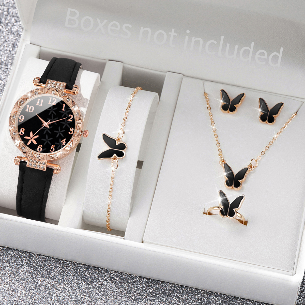 5/6PCS Fashion Rhinestone Wome - Mystery Jewelry Jar Watches ulasan dan harga