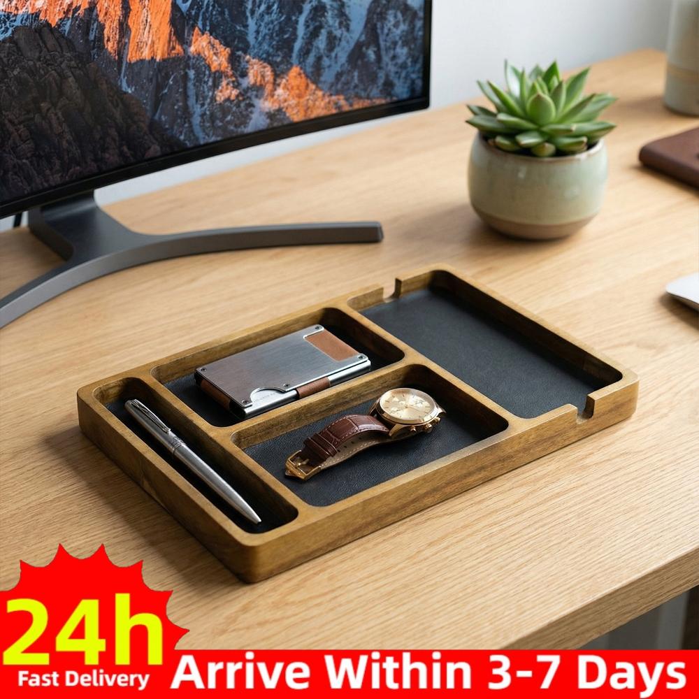 Wooden Valet Tray for Men Wome - Jewelry Store Mens Watches ulasan dan harga
