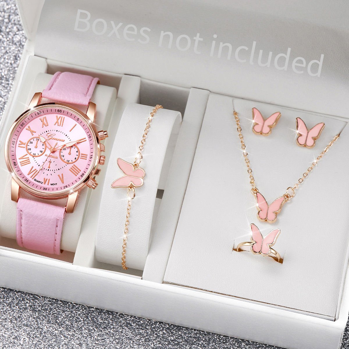 6PCS/Set Fashion Women Watches - Mystery Jewelry Jar Watches ulasan dan harga