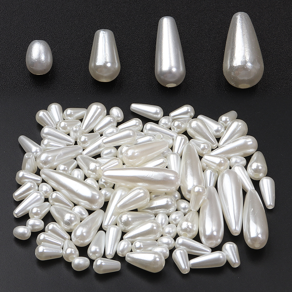 30-500pcs/lot Biege Waterdrop  - Pearl Stud Earrings ulasan dan harga