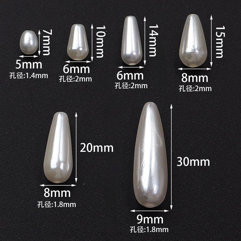 30-500pcs/lot Biege Waterdrop  - Pearl Stud Earrings ulasan dan harga
