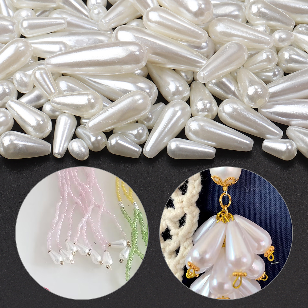 30-500pcs/lot Biege Waterdrop  - Pearl Stud Earrings ulasan dan harga