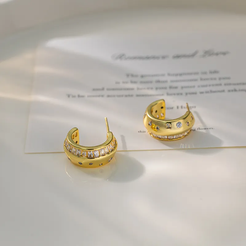 2026 Real Gold Electroplated S - Pearl Stud Earrings ulasan dan harga