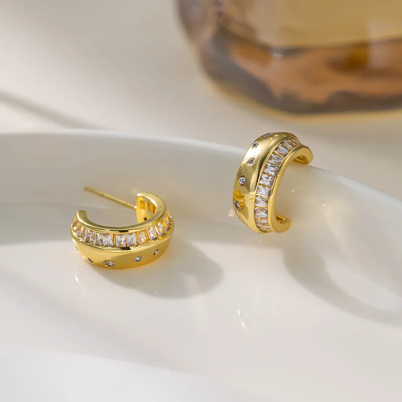 2026 Real Gold Electroplated S - Pearl Stud Earrings ulasan dan harga