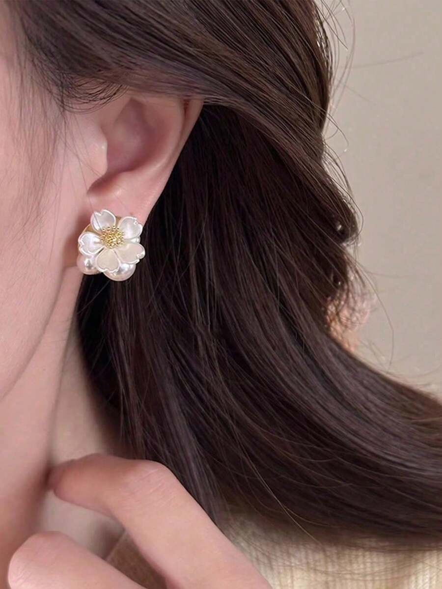 Topshiny 1 Pair Fashion New Pe - Pearl Stud Earrings ulasan dan harga
