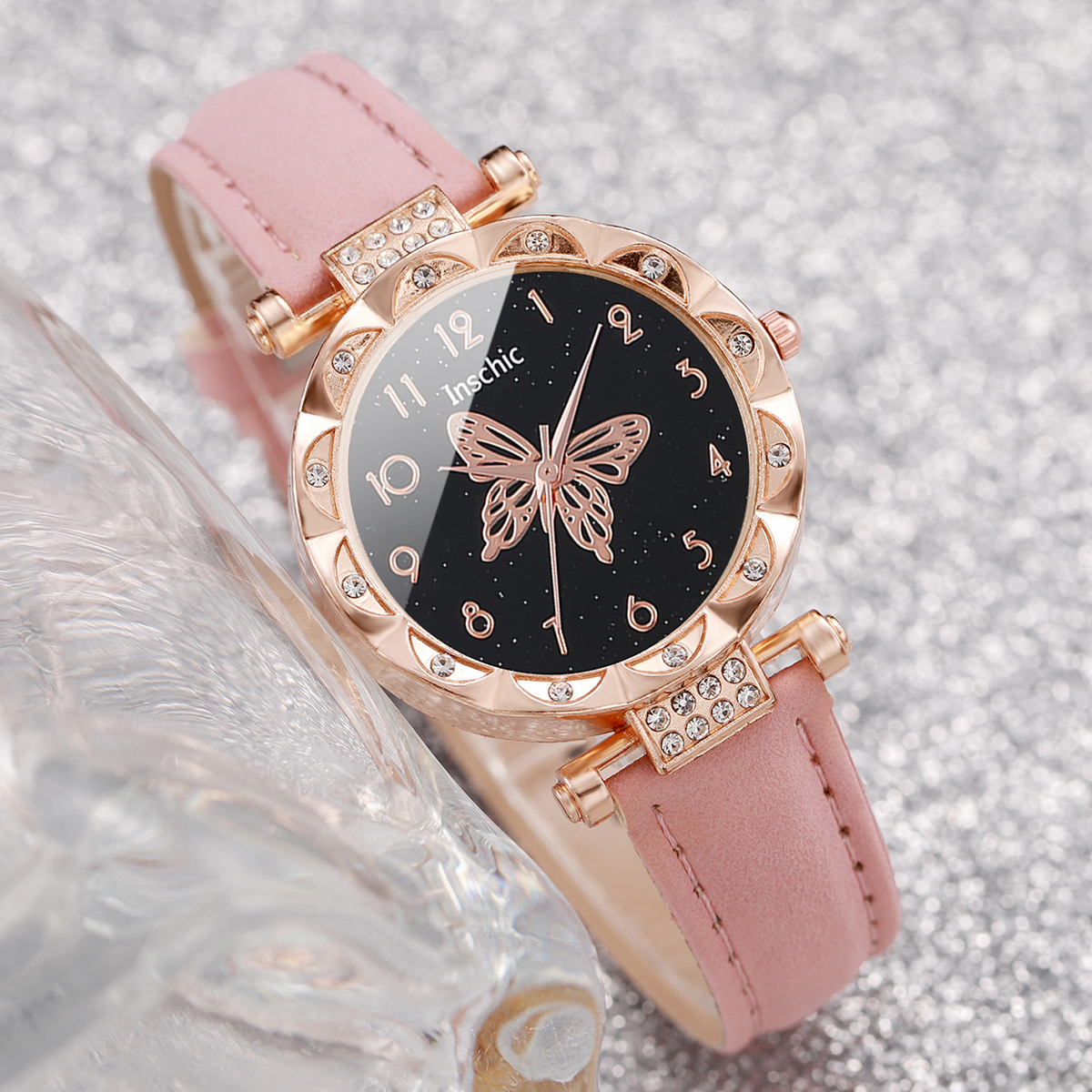 6PCS/Set Fashion Butterfly Dia - Jewelry Box Watches Bracelets ulasan dan harga