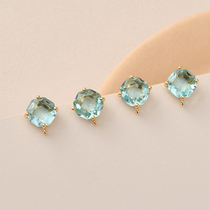 10pair Colors Faceted Square G - Pearl Stud Earrings ulasan dan harga