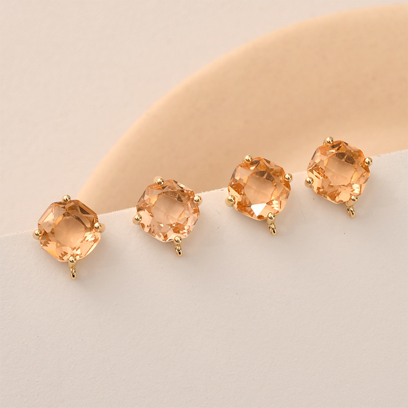 10pair Colors Faceted Square G - Pearl Stud Earrings ulasan dan harga