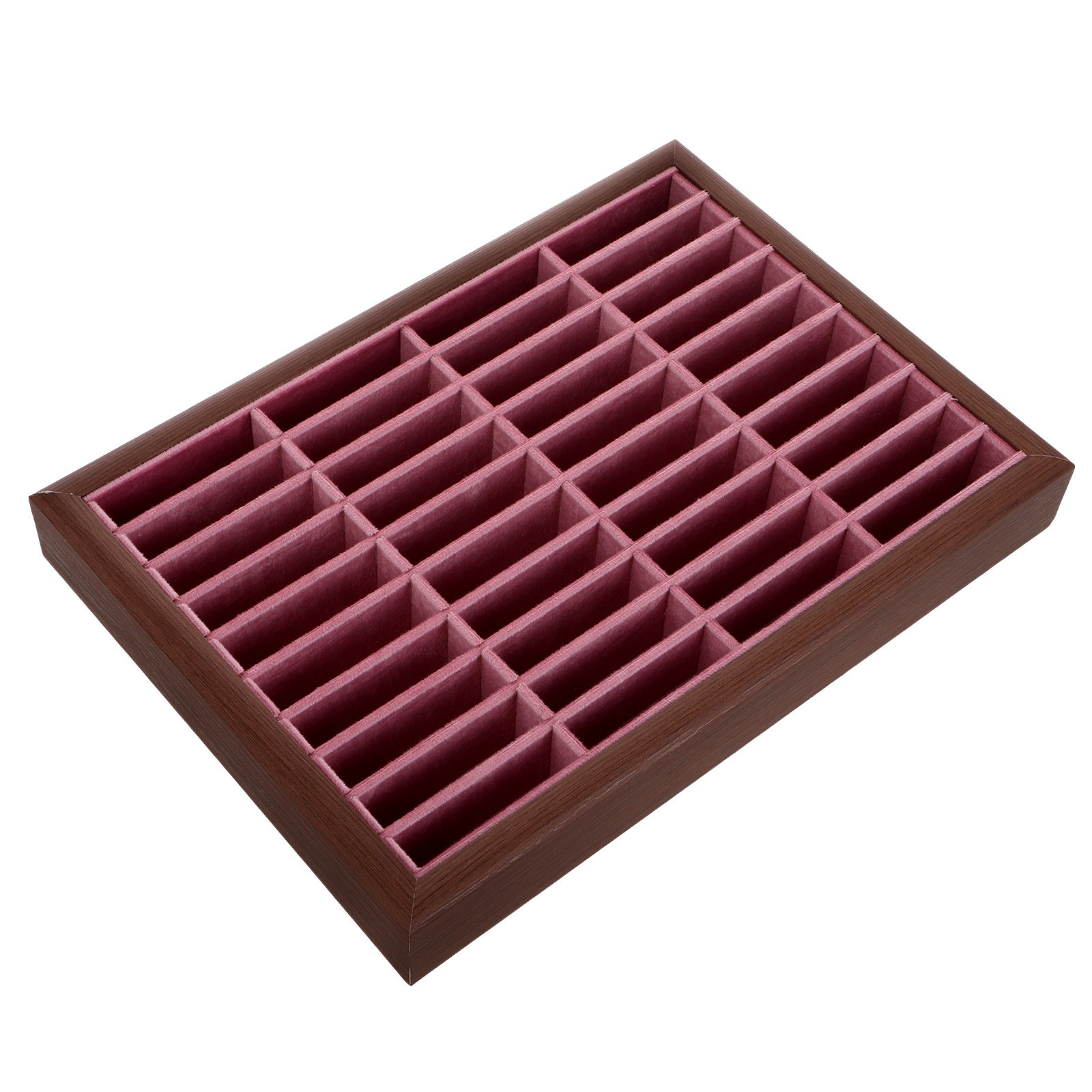 40 Slot Wood Jewelry Tray Imit - Jewelry Store Mens Watches ulasan dan harga