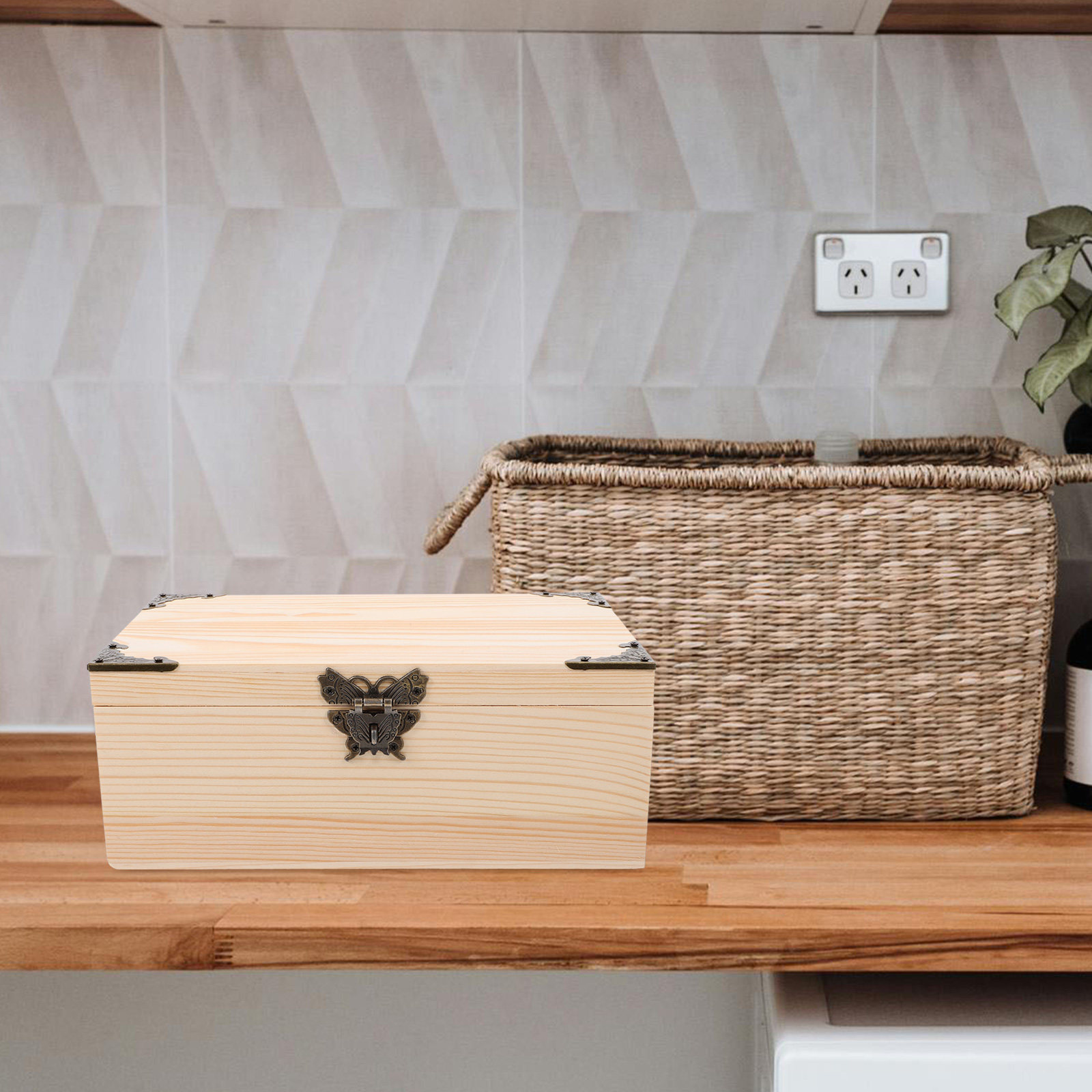 Wood Storage Box Large Wooden  - Jewelry And Watches Box ulasan dan harga