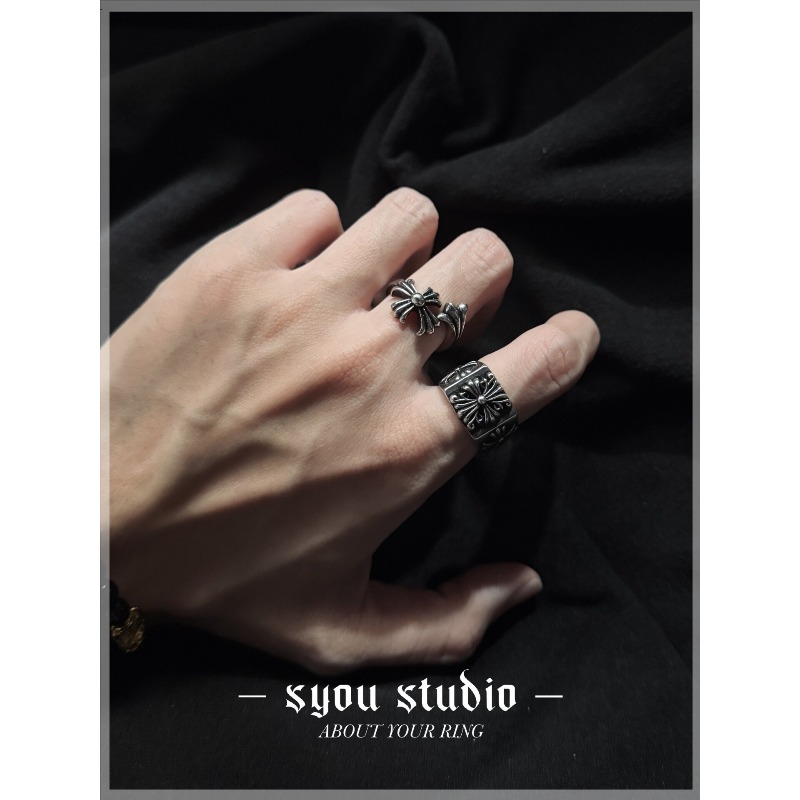 Retro Cross Iris CH Titanium S - Titanium Steel Ring ulasan dan harga