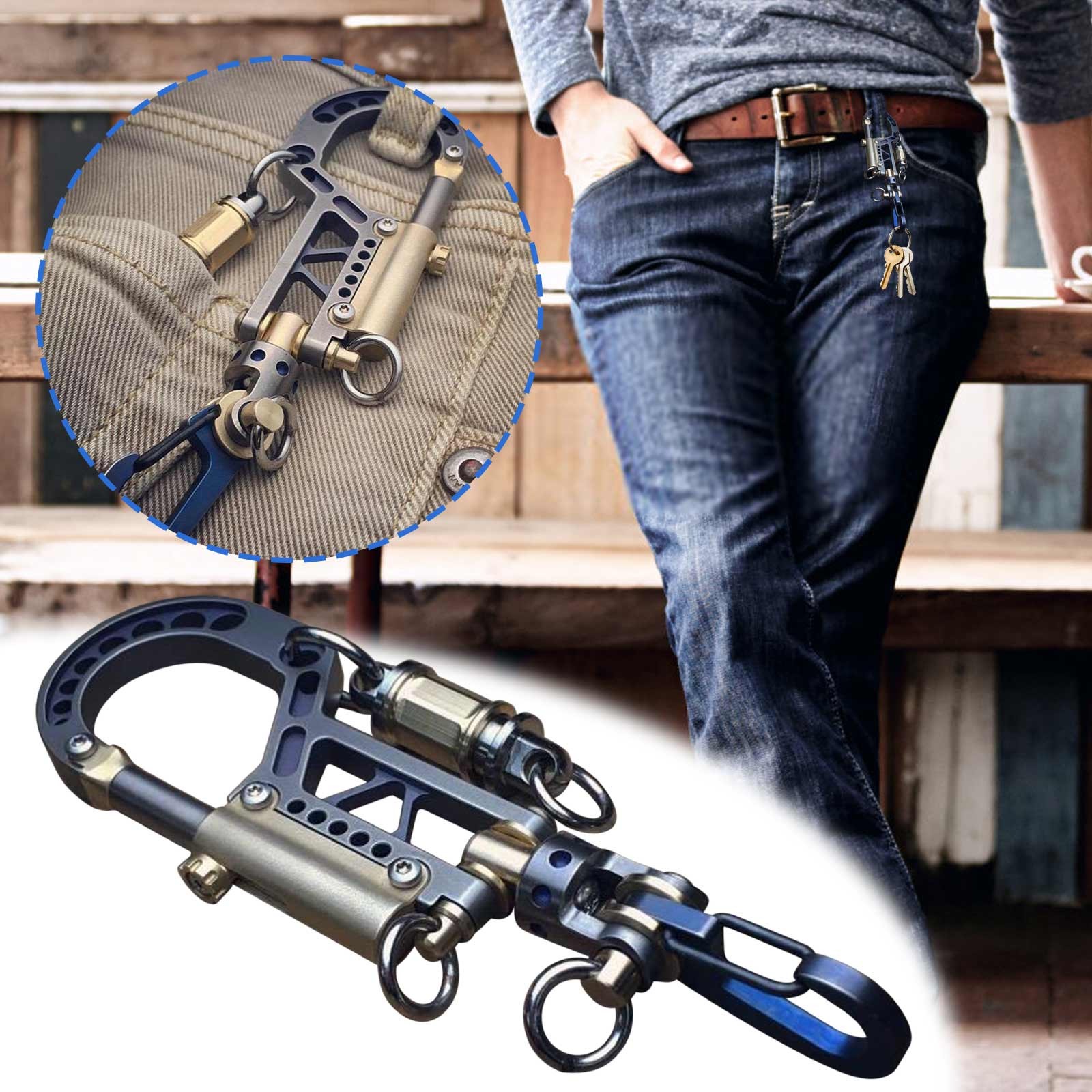 Keychain Bolt Carabiner-Evo Ba - Titanium Steel Ring ulasan dan harga