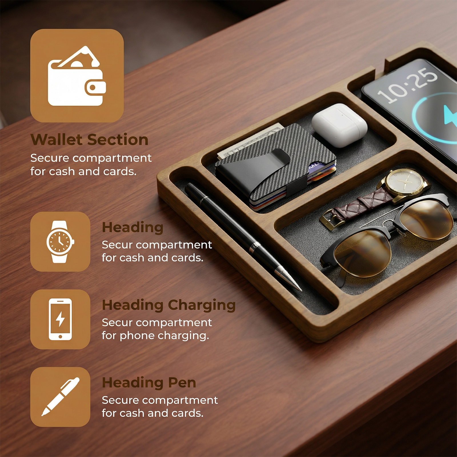 Nightstand & Desk Organizer fo - Jewelry Essentials Watches ulasan dan harga