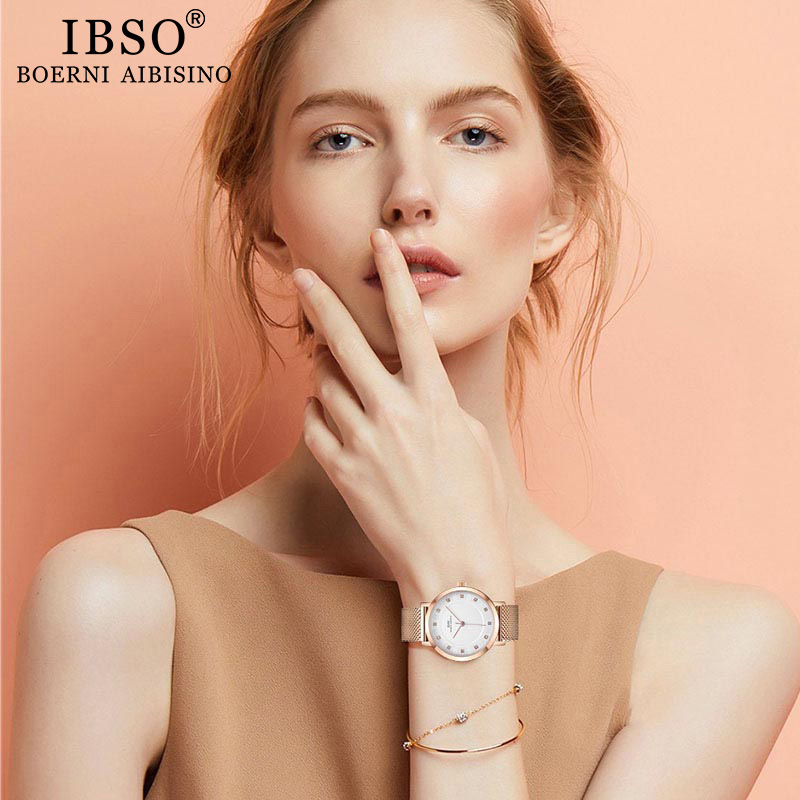 IBSO Brand Women Rose Gold Wat - Jewelry Watches Brands ulasan dan harga