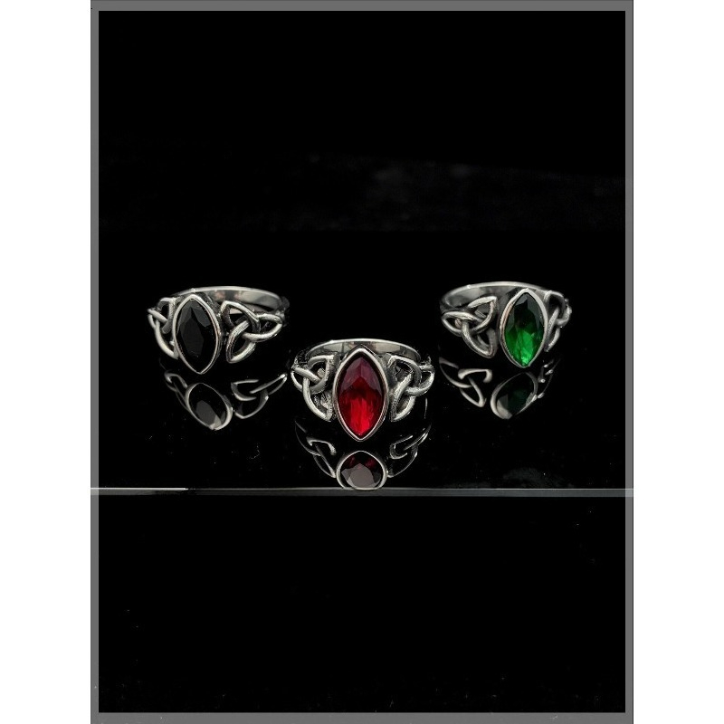 European and American Gemstone - Titanium Steel Ring ulasan dan harga