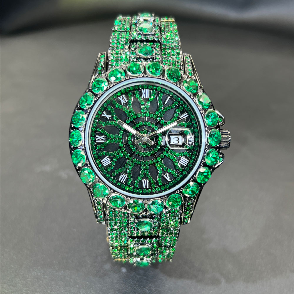 Green Diamond Watch For Men Br - Jewelry Watches Brands ulasan dan harga