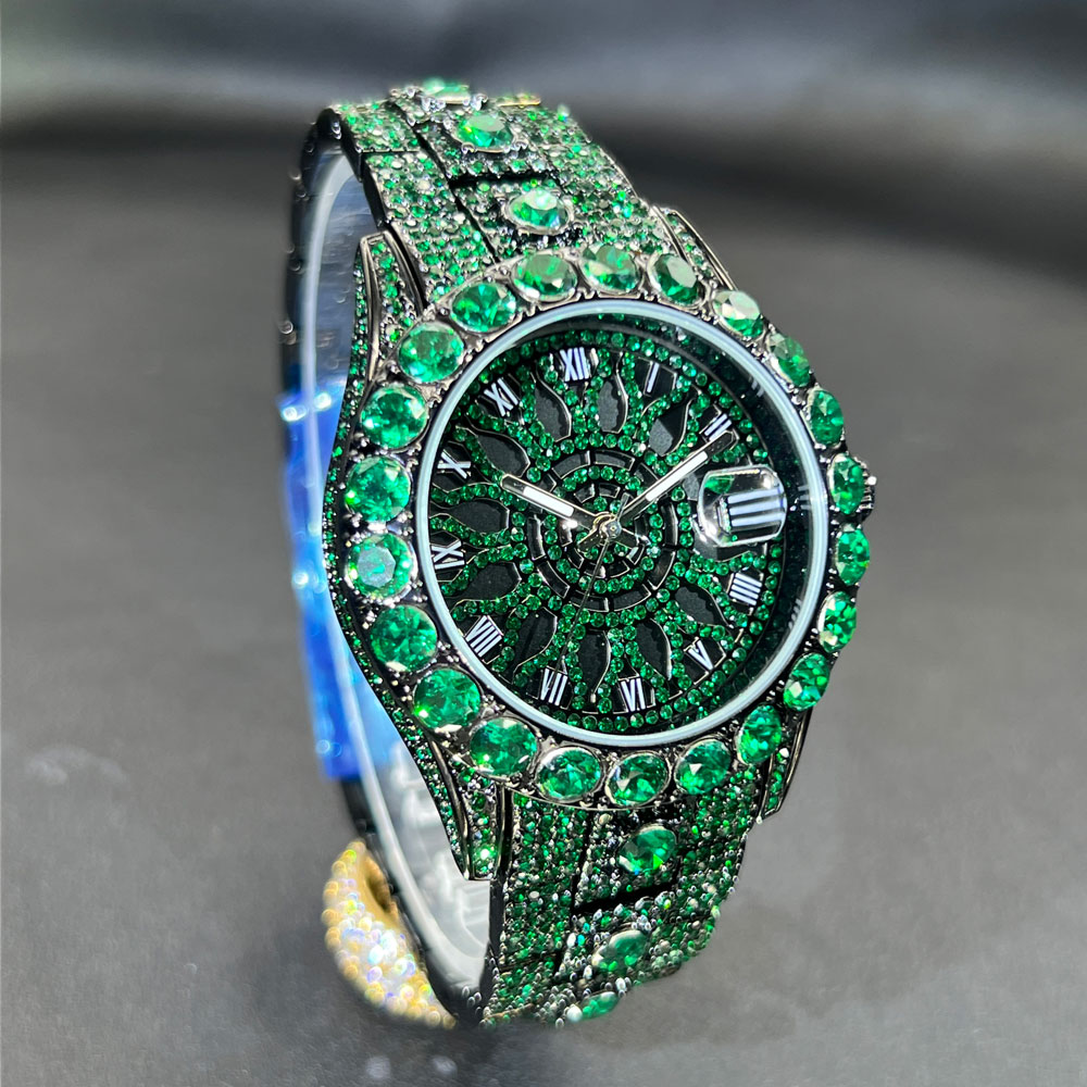 Green Diamond Watch For Men Br - Jewelry Watches Brands ulasan dan harga