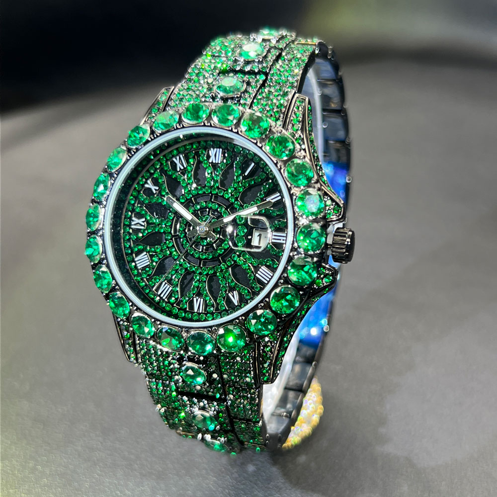 Green Diamond Watch For Men Br - Jewelry Watches Brands ulasan dan harga