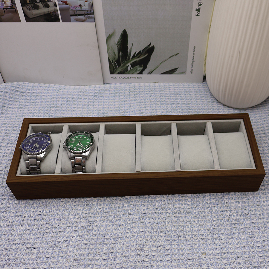 DOKW Jewelry Tray Wooden 6 Gri - Jewelry Store Mens Watches ulasan dan harga