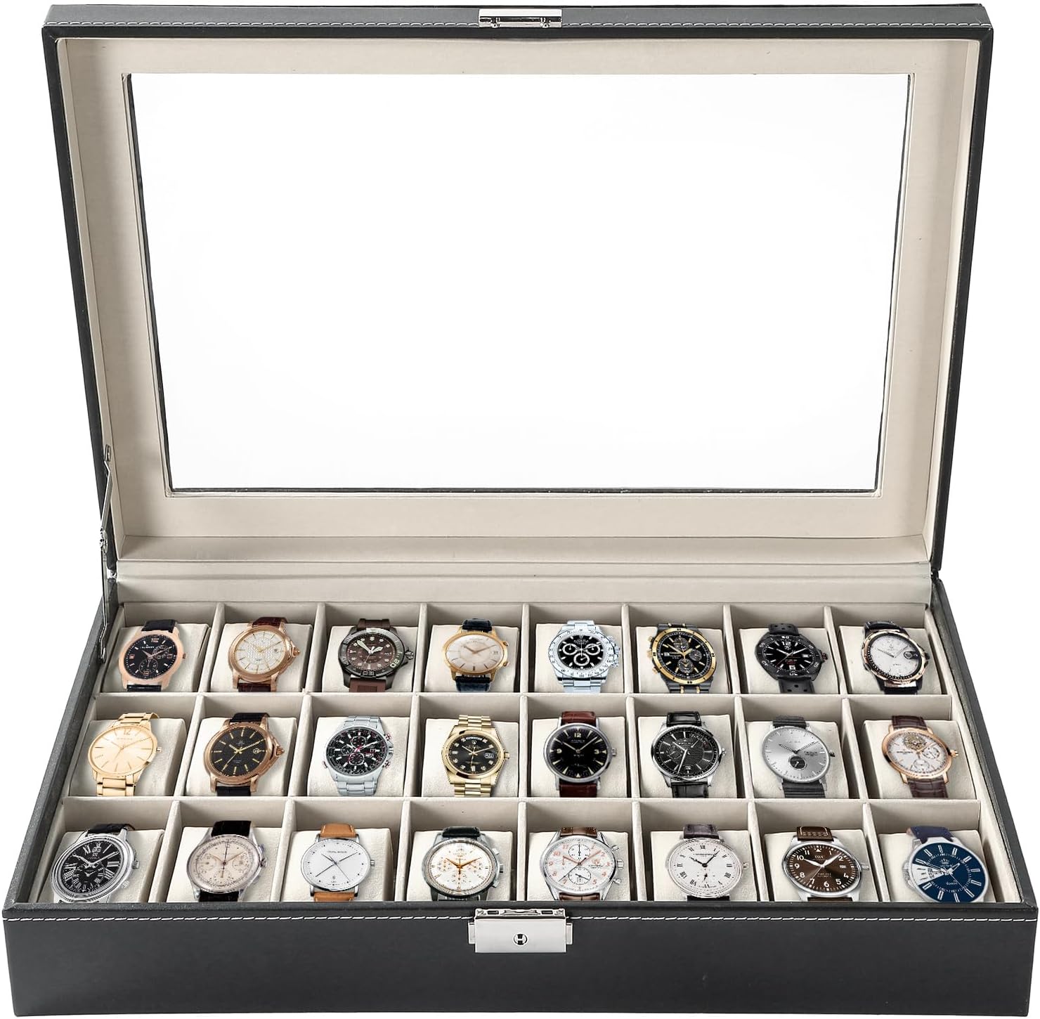 LUNEVA Store 24 Slots Watch Bo - Jewelry Store Mens Watches ulasan dan harga