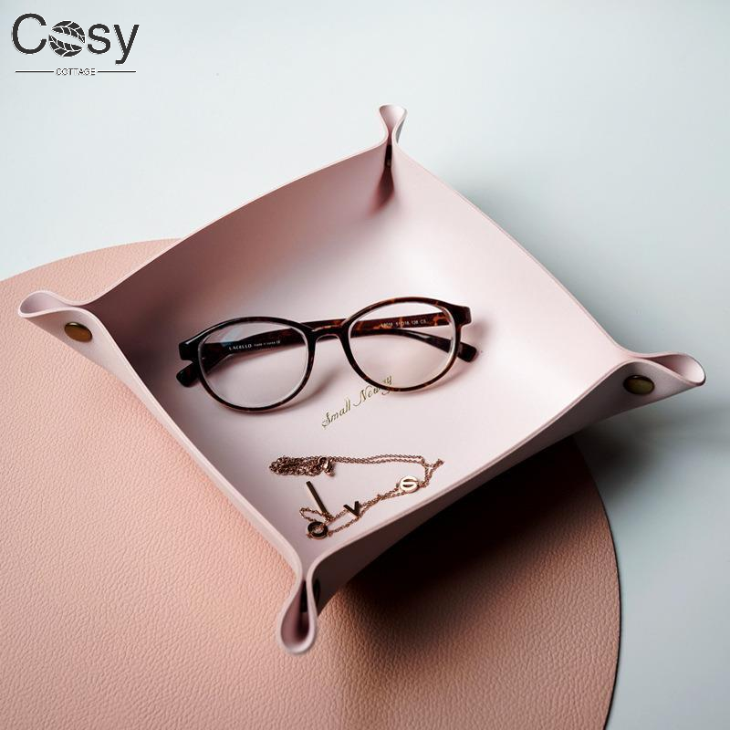 Multi-Purpose PU Leather Desk  - Jewelry Essentials Watches ulasan dan harga