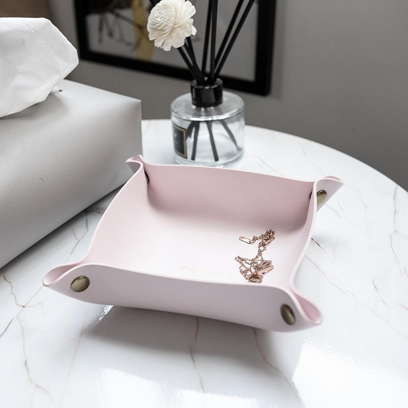 Multi-Purpose PU Leather Desk  - Jewelry Essentials Watches ulasan dan harga